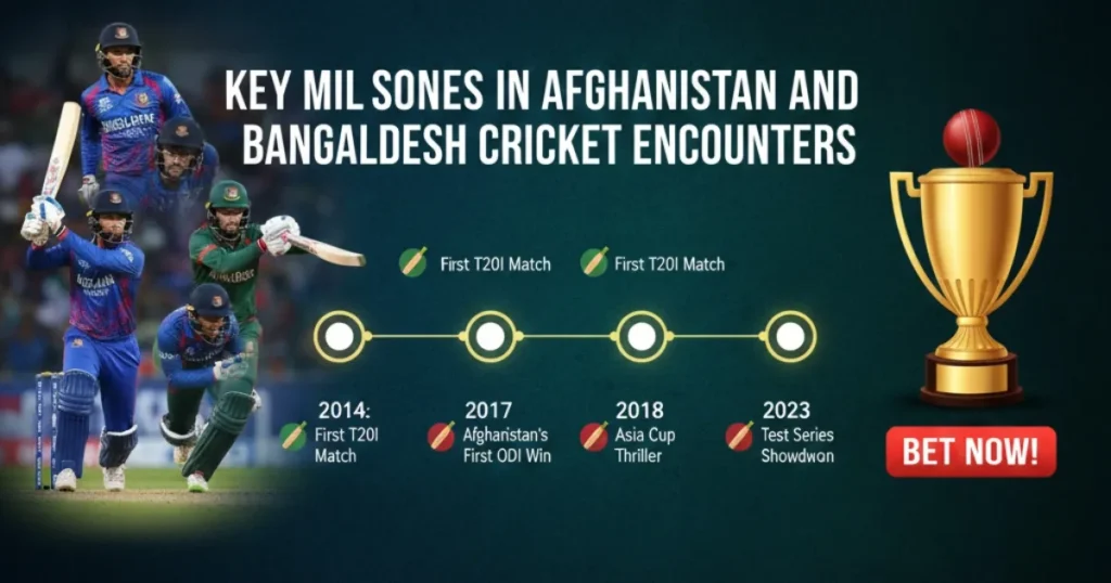 Key Milestones in Afghanistan and Bangladesh Cricket Encounters
