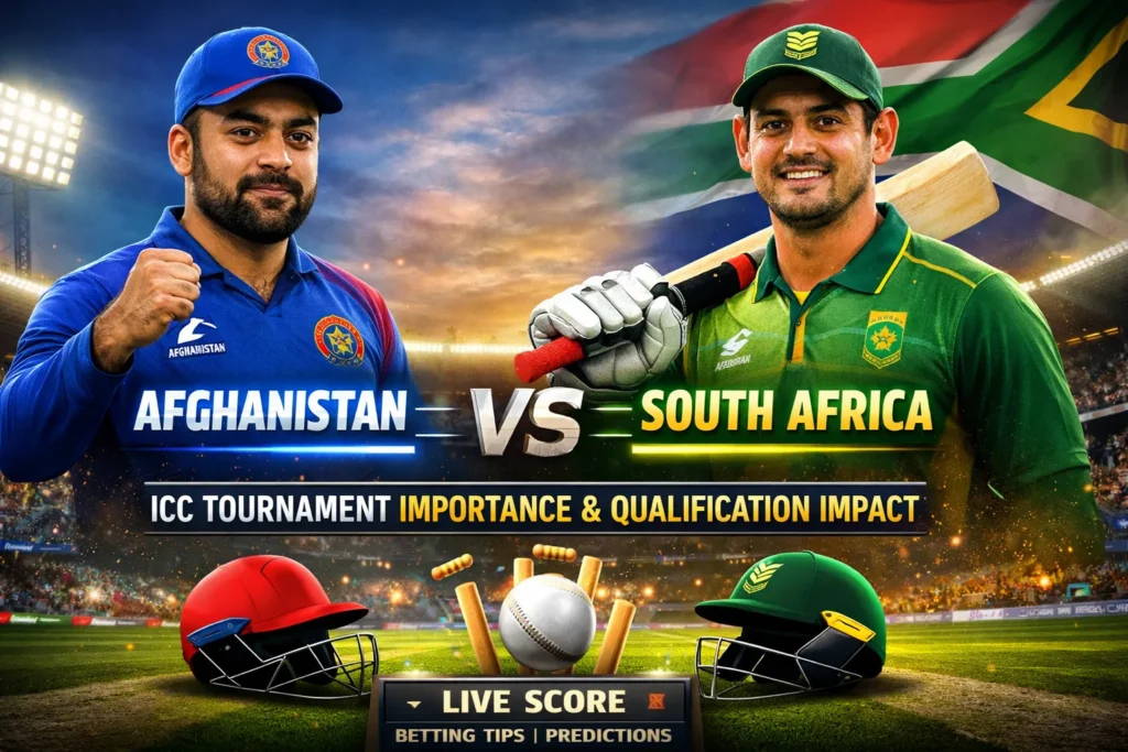 Afghanistan Versus South Africa: ICC Tournament Importance and Qualification Impact