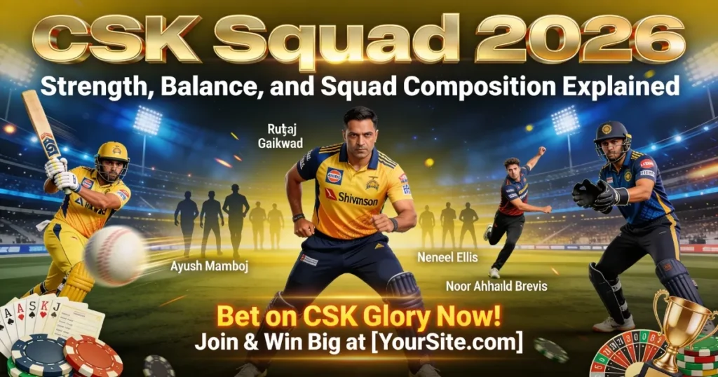 CSK Squad 2026: Strength, Balance, and Squad Composition Explained