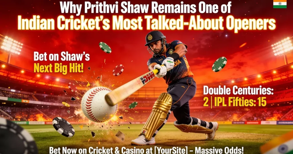 Why Prithvi Shaw Remains One of Indian Cricket’s Most Talked-About Openers