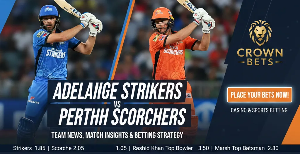Adelaide Strikers vs Perth Scorchers – Team News, Match Insights & Betting Strategy